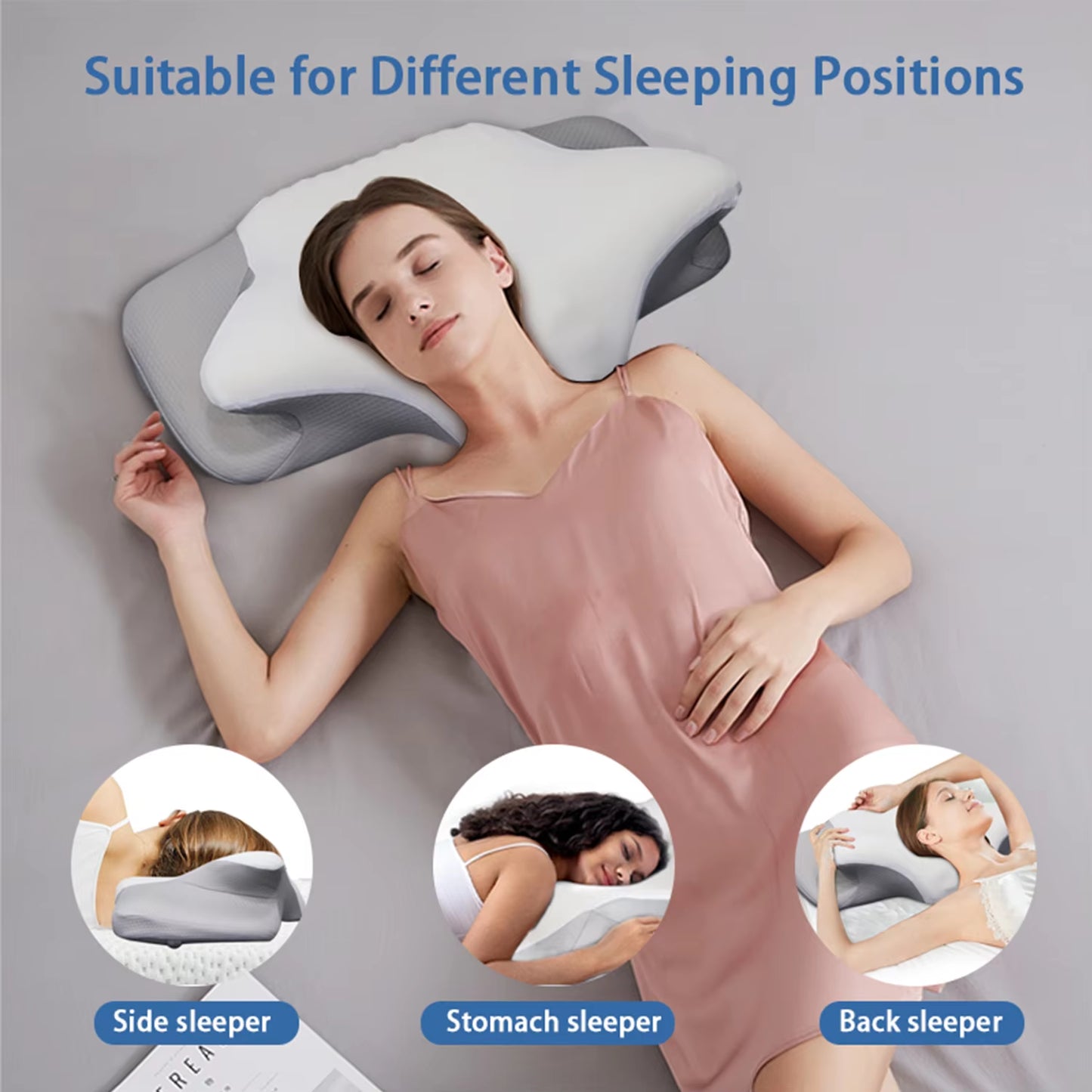 Pillows Orthopedic Contour Memory Foam Pillows Neck Shoulder Support Pillows for Pain Relief Ergonomic Cervical Pillow Sleeping